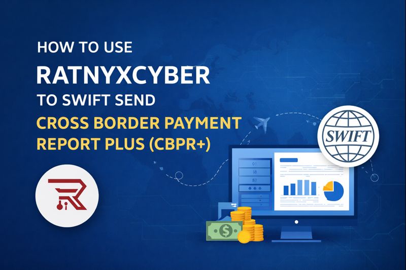 How to use RATNYXCYBER TO SWIFT send cross border payment report plus CBPR+